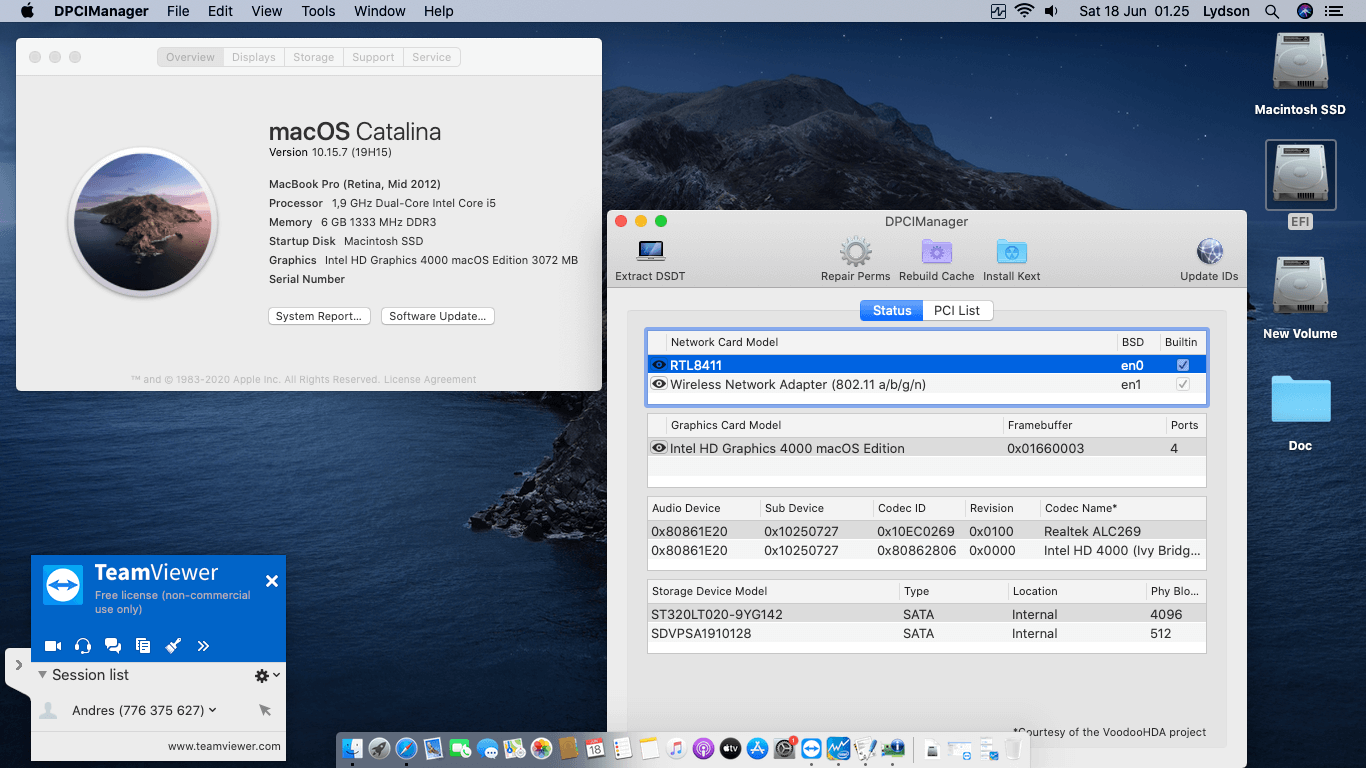 Success Hackintosh macOS Catalina 10.15.7 Build 19H15 in Acer Aspire V5-471G-53314G50Mabb